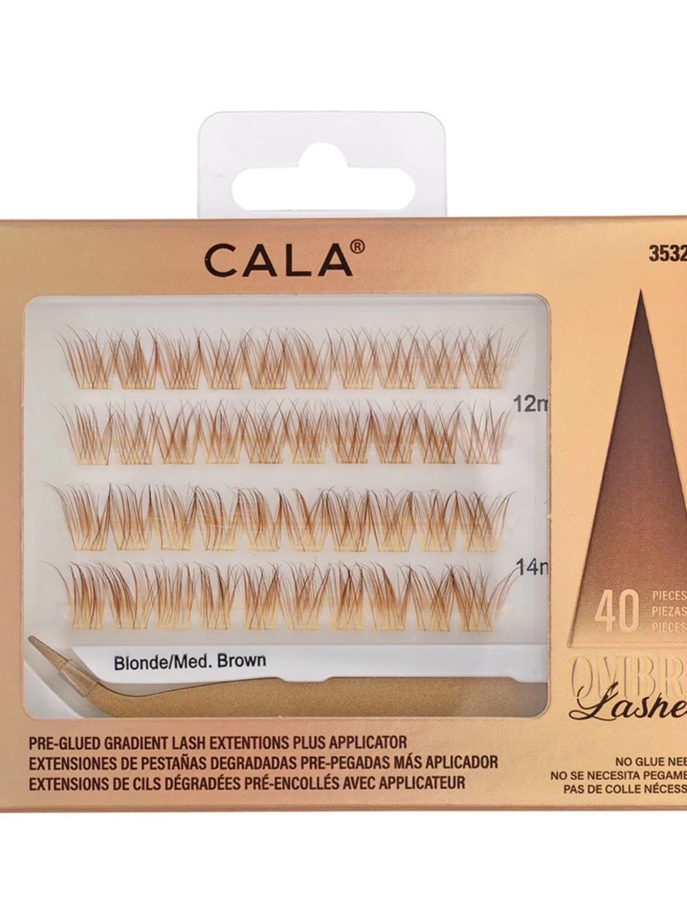Cala Blonde/Medium Brown Pre-Glued Gradient Lash Extensions New